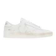 Hvide Læder Low-Top Sneakers