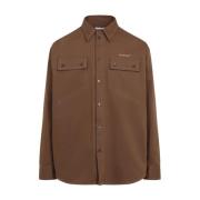 Creme Stitch Militær Overshirt