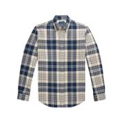 FLANNELSKJORTE - TERN OFFWHITE/MARINEBLÅ