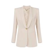 Letvægts Crepe Blazer med Shawl Revers