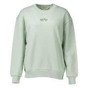 Signatur Logo Crewneck Sweater i Lysegrøn