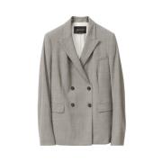 Grå Peak Lapel Blazer