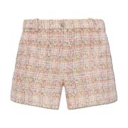 Tweed shorts med lurex-tråd