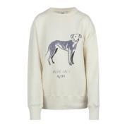 Bomulds sweatshirt med frontprint