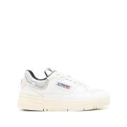 Hvide Chunky Sole Sneakers med Logo Patch