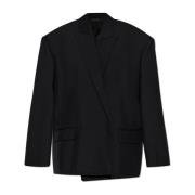 Blazer med uld finish