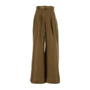 Satin Crush Wide-Leg Pant