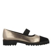 Bronze Ballet Flats med Track Sole