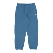 Midnight Blue Fleece Sweatpants Elastisk Talje