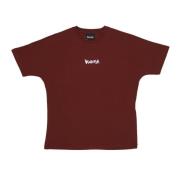 Logo Tee Bordeaux/Hvid Oversize Fit