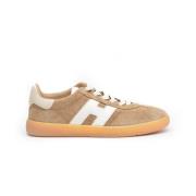 Cool beige ruskind sneakers med memory foam