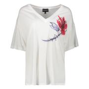 Blomstret Print T-shirt med Baglogo