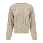 Pailletflettet Crewneck Sweater Kvinder