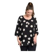 Cirkel Print A-Form Bluse