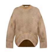 Brun Crew Neck Sweater med Logo