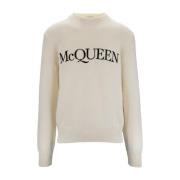 Herre Crewneck Sweater med Broderet Logo