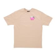 Lucky Pig Grafisk Tee Lys Beige/Hvid