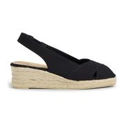 Espadriller med 5 cm kilehæl.