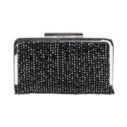 Sort Krystal Clutch Elegant Praktisk