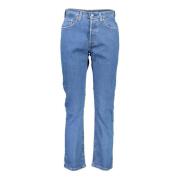 Blå Denim Dame Jeans, 5-Lomme Stil