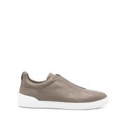 Brun Slip-On Sneakers Flad Gummisål