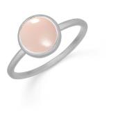 Rosa Chalcedon Sterling Sølv Ring