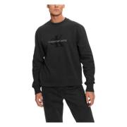 Stilfuld trykt bomulds sweatshirt