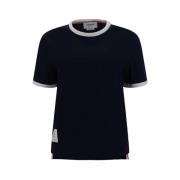 Kontrast Ribbet Crew Neck T-Shirt