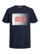 Jack & Jones Junior Shirts  blå / orange / hvid