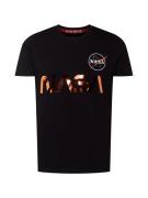 ALPHA INDUSTRIES Bluser & t-shirts 'NASA'  guld / orange / sort / hvid