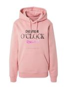 EINSTEIN & NEWTON Sweatshirt 'Champagne oClock'  pink / gammelrosa / sort / hvid