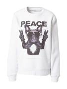 EINSTEIN & NEWTON Sweatshirt 'Frenchie Peace'  antracit / basalgrå / lysegrå / hvid