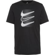 Nike Sportswear Bluser & t-shirts 'SWOOSH'  stone / sort / hvid
