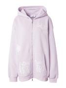 florence by mills exclusive for ABOUT YOU Sweatjakke 'Merrit'  lyselilla / hvid