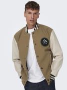 Only & Sons Overgangsjakke  beige / brun / sort