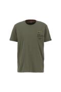 ALPHA INDUSTRIES Bluser & t-shirts  oliven / mørkegrøn / sort