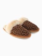 Minnetonka Pantoletter 'Leopard'  creme / brun / sort