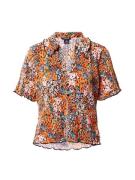 Monki Bluse  lyseblå / orange / sort / hvid