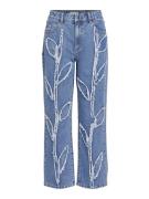 OBJECT Jeans  blå / blue denim / hvid