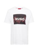HUGO Bluser & t-shirts 'Dulive'  blodrød / sort / hvid