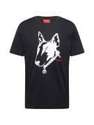 HUGO Bluser & t-shirts 'Dammock'  rød / sort / hvid
