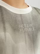 Jack & Jones Junior Shirts 'Active3 Futur3'  beige / grå / lysegrøn