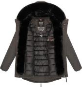 NAVAHOO Vinterparka 'Sweety Deluxe'  antracit / sort