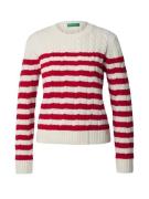 UNITED COLORS OF BENETTON Pullover  rød / offwhite
