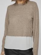 VILA Pullover  beige / brun