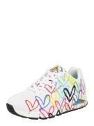 SKECHERS Sneaker low 'UNO-SPREAD THE LOVE'  turkis / pink / sort / hvid