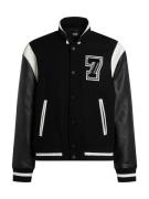 Karl Lagerfeld Overgangsjakke 'Varsity'  sort / hvid