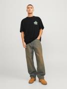 JACK & JONES Bluser & t-shirts 'Toast'  grøn / pastelgrøn / sort / hvid