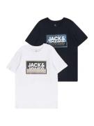 Jack & Jones Junior Shirts 'LOGAN'  natblå / lysebrun / sort / hvid