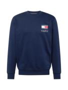Tommy Jeans Sweatshirt 'Essential'  blå / kirsebærsrød / hvid